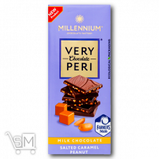 Шоколад «Millennium» «Very Peri» молочный с арахисом и соленой карамелью 85г
