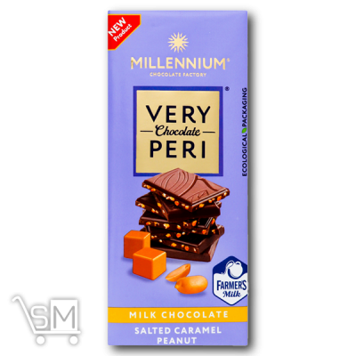 Сравнить цены на Шоколад «Millennium» «Very Peri» молочний з арахісом та солоною карамеллю 85г