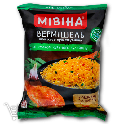 Сравнить цены на Вермішель «Мівіна» зі смаком курячого бульйону 59,2г