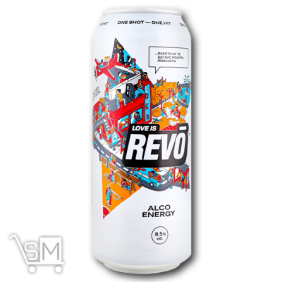 Сравнить цены на Напиток слабоалкогольный энергетический «Revo» «Лимитированная версия» 8,5% 0,5л