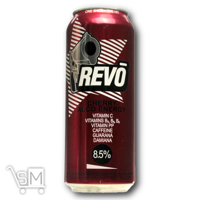 Сравнить цены на Напій слабоалкогольний енергетичний «Revo» «Cherry Alco Energy» з/б 8,5% 0,5л