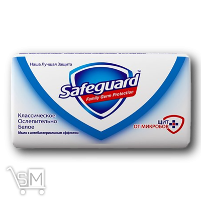 Сравнить цены на Мило туалетне «Safeguard» «Класичне» «Сліпучо біле» 90г