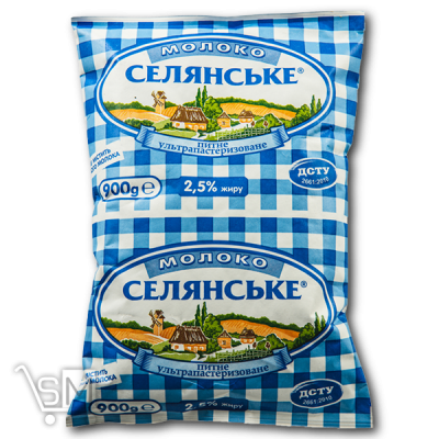 Сравнить цены на Ультрапастеризоване молоко «Селянське» 2,5% 900г