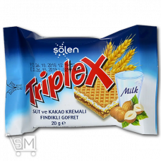 Вафли «Triplex» с фундуком молоком и какао кремом 20г