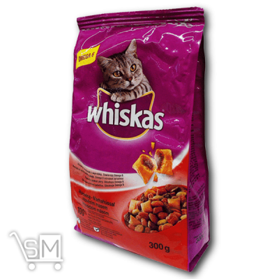 Сравнить цены на Корм сухий «Whiskas» з яловичиною для дорослих кішок 300г