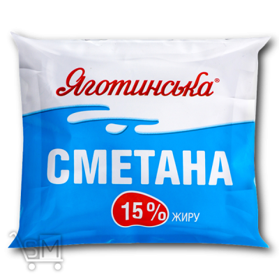 Сравнить цены на Сметана «Яготинська» 15% 400г