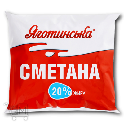 Сравнить цены на Сметана Яготинська 20% 400г