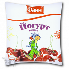Йогурт «Фанні» зі смаком вишні 1% 400г Йогурт «Фанні» зі смаком вишні 1% 400г