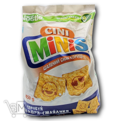 Сравнить цены на Готовий сніданок «Nestle» «Cini-Minis» зі смаком кориці 450г
