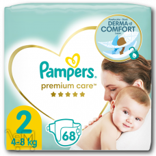 Подгузники «Pampers» «Premium Care» размер 2 Mini 4-8кг 68шт