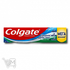 Зубна паста «Colgate» «Потрійна дія» натуральна мята антибактеріальна від карєса 150мл