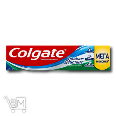 Сравнить цены на Зубная паста «Colgate» «Тройное действие» Натуральная мята антибактериальная от кариеса 150мл