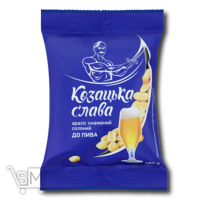 Сравнить цены на Арахис «Козацька слава» «К пиву» жареный соленый 180г