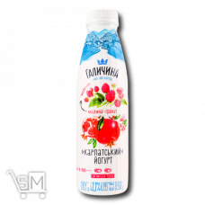 Йогурт «Галичина» «Карпатский» со вкусом малина-гранат 2,2% 550г