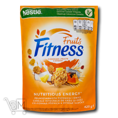 Сравнить цены на Готовий сухий сніданок «Nestle» «Fitness & Fruits» з цільної пшениці з фруктами 425г