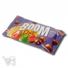 Драже «Boom Сhoc» «Мармелад у молочному шоколаді» зі смаком фруктів 45г