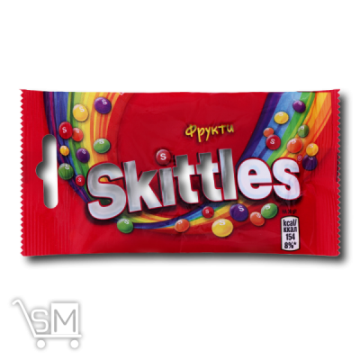Сравнить цены на Цукерки «Skittles» «Fruits» жувальні з фруктовим соком 38г