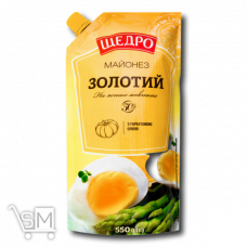 Майонез «Щедро» «Золотой» 50% 550г