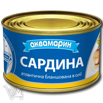 Сравнить цены на Сардина «Аквамарин» бланшированная в масле 230г