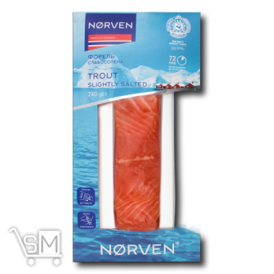 Сравнить цены на Форель «Norven» слабосолена філе-шматок 240г