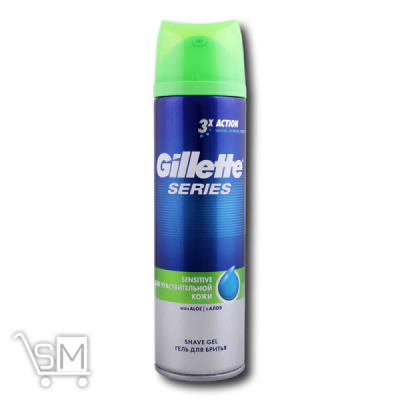 Сравнить цены на Гель для гоління «Gillette» «Sensitive Skin» для чутливої шкіри 200мл