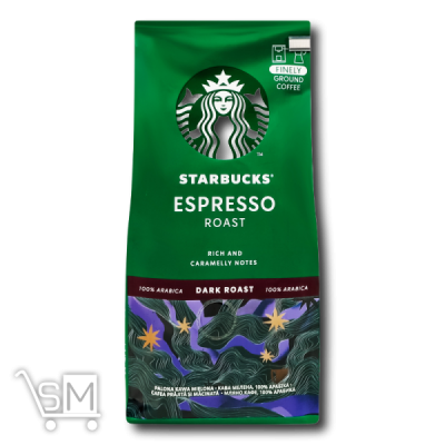 Сравнить цены на Кава «Starbucks» «Espresso roast» натуральна смажена меленa 200г