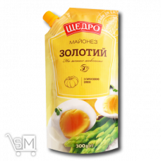 Майонез «Щедро» «Золотой» 50% 300г