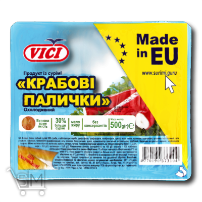 Сравнить цены на Крабові палички «Vici» охолоджені 500г