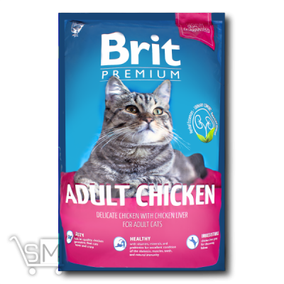 Сравнить цены на Корм сухой «Brit» «Premium» с курицей для котов 1,5кг