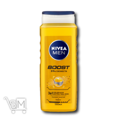 Сравнить цены на Гель для душу «Nivea Men» «Boost» 3 в 1 500мл