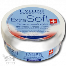 Крем живильний «Eveline» «Extra soft» для обличчя та тіла 200мл