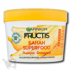 Маска «Garnier» «Fructis» «Superfood» банан для сухого волосся 390мл