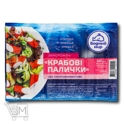 Сравнить цены на Палички крабові «Водний Світ» заморожені 360г
