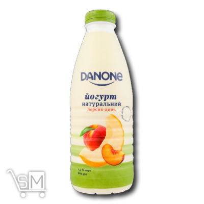 Сравнить цены на Йогурт «Danone» персик-диня 1,5% 800г