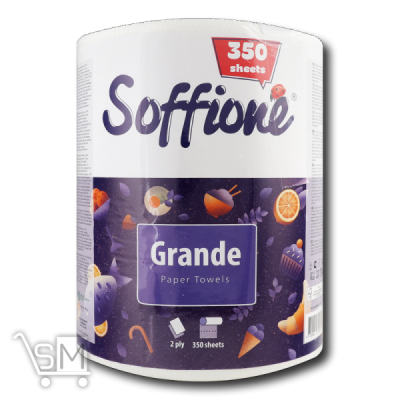 Сравнить цены на Полотенца бумажные «Soffione» «Grande» двухшаровые 1шт