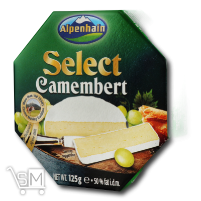 Сравнить цены на Сир «Alpenhain» «Select Camembert» з білою пліснявою 50% 125г