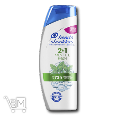 Сравнить цены на Шампунь и бальзам-ополаскиватель против перхоти «Head & Shoulders» «Menthol fresh» 2в1 360мл