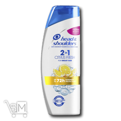 Сравнить цены на Шампунь и бальзам-ополаскиватель против перхоти «Head & Shoulders» «Citrus Fresh» 2в1 360мл