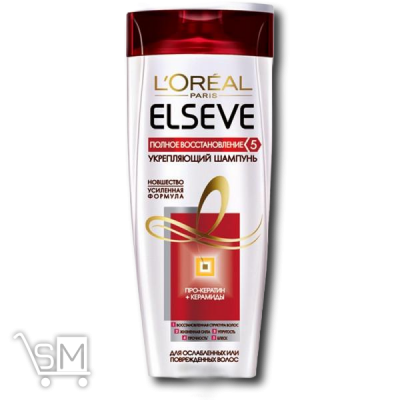 Сравнить цены на Шампунь восстанавливающий «Loreal Paris» «Elseve» «Total Repair 5» 400мл