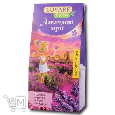 Сравнить цены на Чай трав'яний «Lovare» «Herbs» «Лавандові мрії» 20шт*1,8г