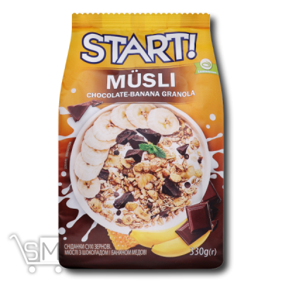 Сравнить цены на Мюсли «Start!» с шоколадом и бананом 330г