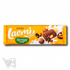 Шоколад молочный Roshen Lacmi с цельными лесными орехами, карамелью и шоколадной начинкой 295г