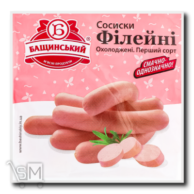 Сравнить цены на Сосиски «Бащинський» «Філейні» 420г