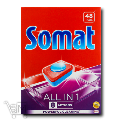 Сравнить цены на Таблетки для посудомийної машини «Somat» «All in 1» 48шт