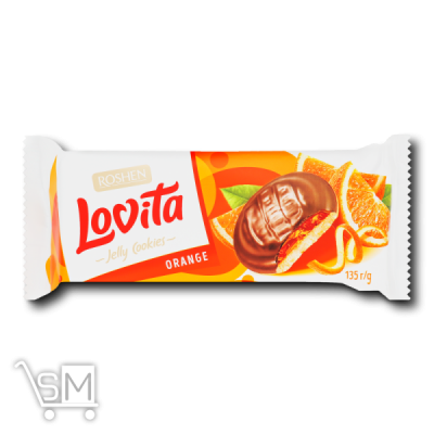 Сравнить цены на Печенье «Roshen» «Lovita Jelly Cookies» апельсин 135г