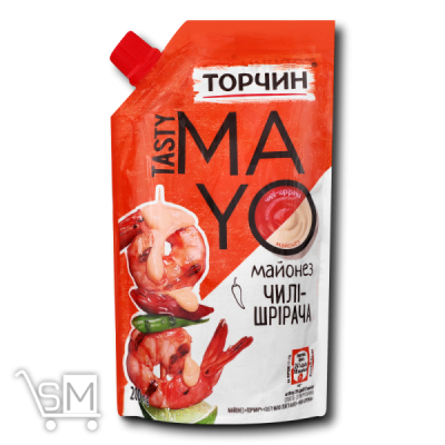 Сравнить цены на Майонез «Торчин» «Tasty Mayo» «Чилі-Шрірача» 200г