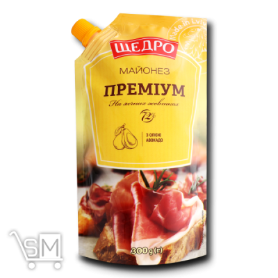 Сравнить цены на Майонез «Щедро» «Преміум» 72% 300г