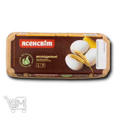 Сравнить цены на Яйца куриные «Ясенсвіт» «Молодильные» С0 10шт