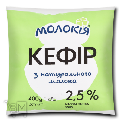 Сравнить цены на Кефір «Молокія» 2.5% 400г