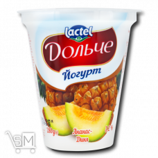 Йогурт «Дольче» зі смаком ананас-диня 3,2% 280г Йогурт «Дольче» зі смаком ананас-диня 3,2% 280г